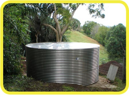 20,000 Gallon Texas Stainless Steel Rain Water Harvesting Tank from Rain Ranchers