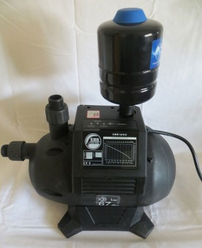 Leader EBS Pump from Rain Ranchers, a 1250 1 HP, automatic self-priming, above-ground, rainwater harvesting pump system. Up to 22 gsm and 80 psi (max).